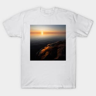 Calm serene sunrise lake scenery T-Shirt